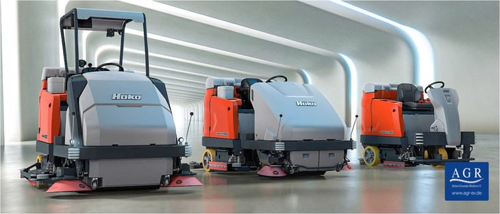 Scrubmaster B400 RH: High-Dump Vacuum Sweeper Scrubber